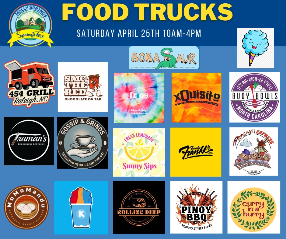 SpringsFest Food Trucks that will be present with logos